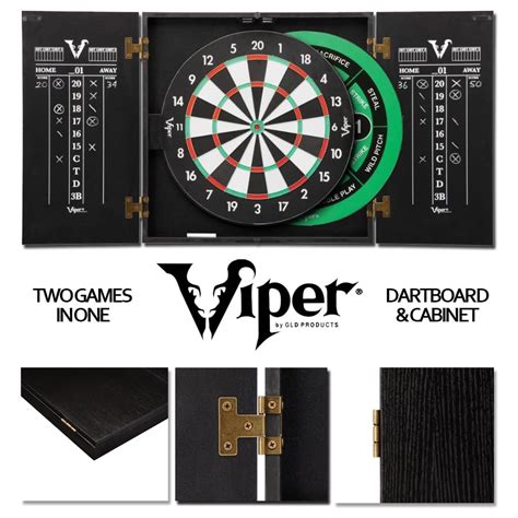 viper hideaway cabinet & steel-tip dartboard|Viper Hideaway Dartboard Cabinet with Reversible .